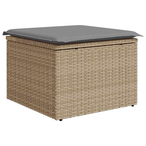 Sofasæt til haven 6 dele med hynder polyrattan beige