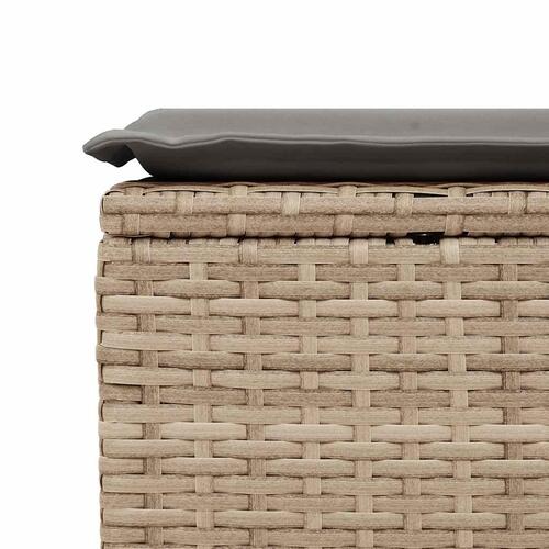 Sofasæt til haven 6 dele med hynder polyrattan beige