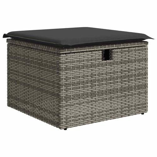 Sofasæt til haven 9 dele med hynder polyrattan grå