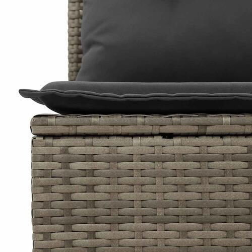 Sofasæt til haven 9 dele med hynder polyrattan grå