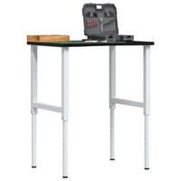 Arbejdsbænk 80x60x(71,5-98) cm massivt egetræ