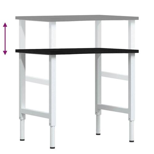 Arbejdsbænk 80x60x(71,5-98) cm massivt egetræ