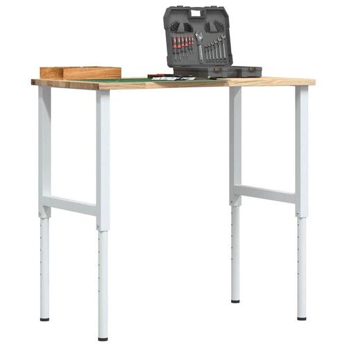 Arbejdsbænk 100x60x(71,5-98) cm massivt egetræ