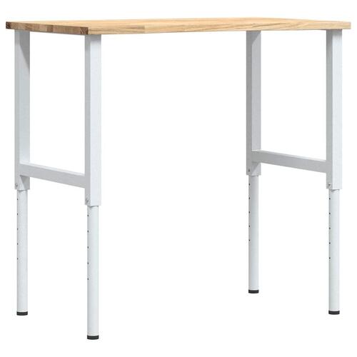 Arbejdsbænk 100x60x(71,5-98) cm massivt egetræ