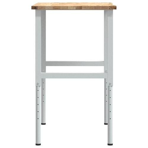 Arbejdsbænk 100x60x(71,5-98) cm massivt egetræ