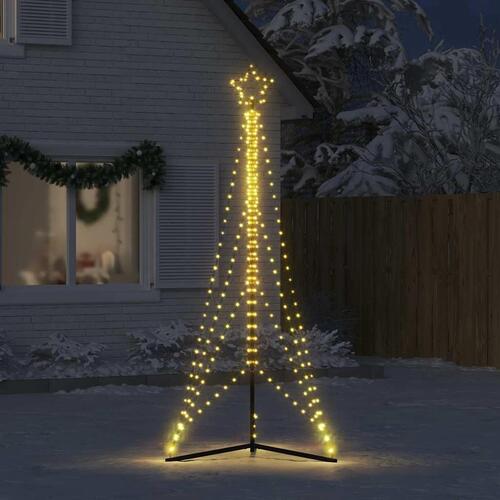 LED-juletræ 483 LED'er 240 cm varmt hvidt lys