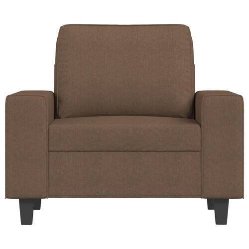 Sofastol med fodskammel 60 cm stof Brun