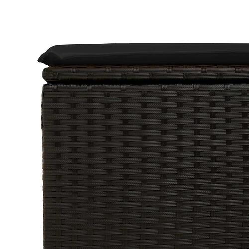 Sofasæt til haven 6 dele med hynder polyrattan sort