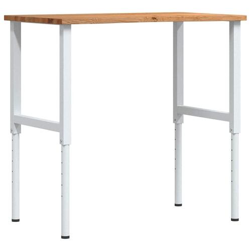 Arbejdsbænk 100x60x(71,5-98) cm massivt egetræ