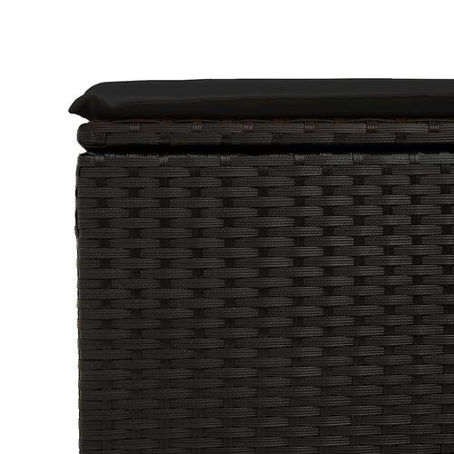 Sofasæt til haven 6 dele med hynder polyrattan sort