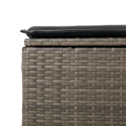 Sofasæt til haven 6 dele med hynder polyrattan grå