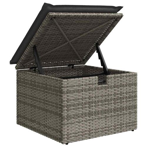 Sofasæt til haven 8 dele med hynder polyrattan grå
