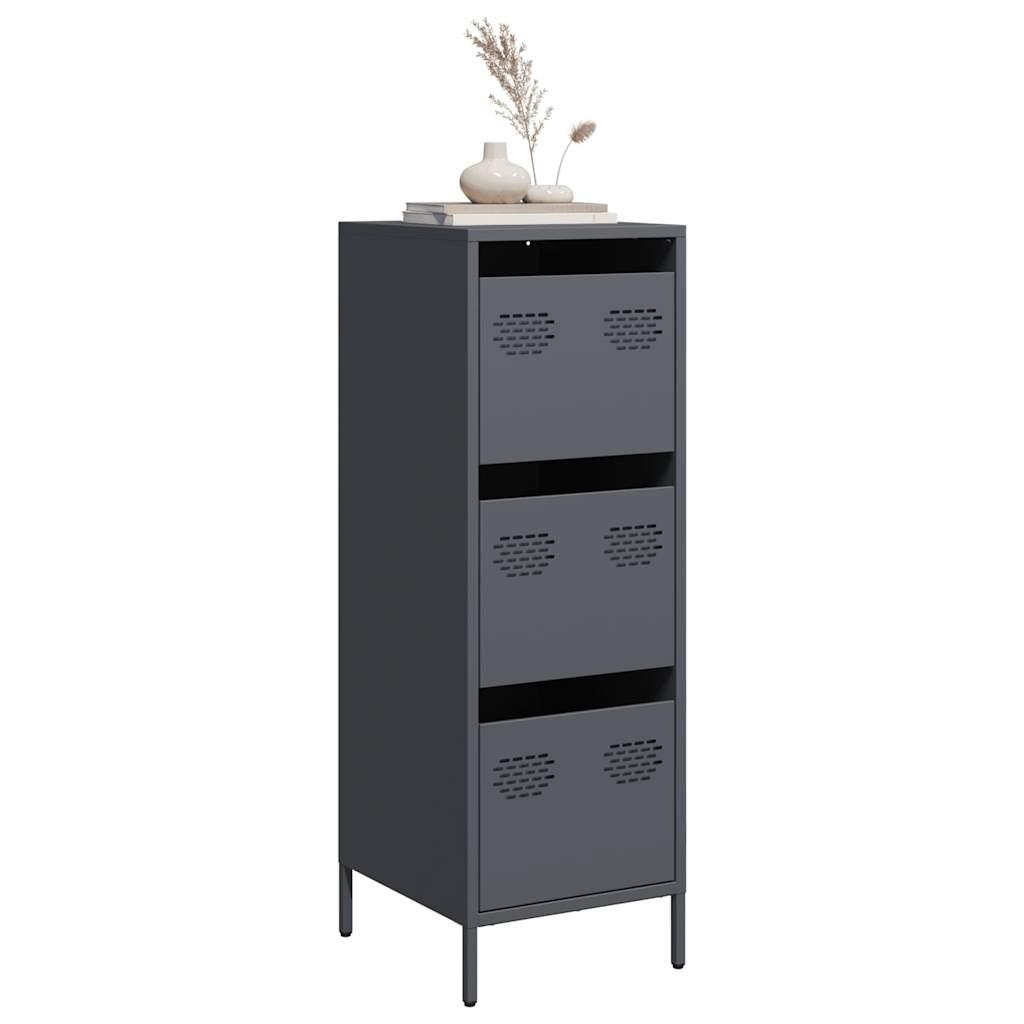 Skab 35x39x103,5 cm stål antracitgrå billede