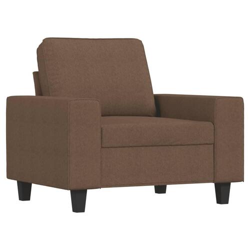 Sofasæt 4 dele stof brun
