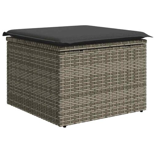 Sofaesæt til haven 7 dele med hynder polyrattan grå