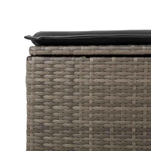 Sofaesæt til haven 7 dele med hynder polyrattan grå