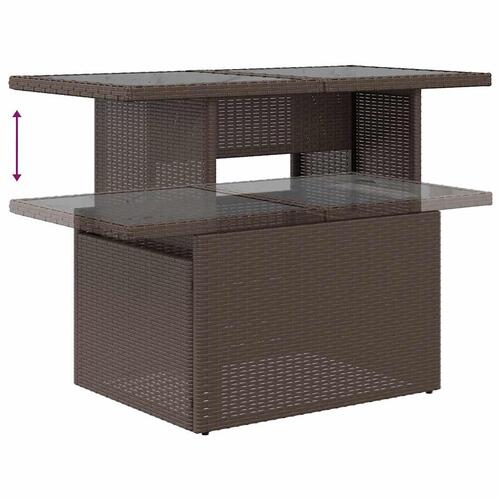 Sofasæt til haven 6 dele med hynder polyrattan brun