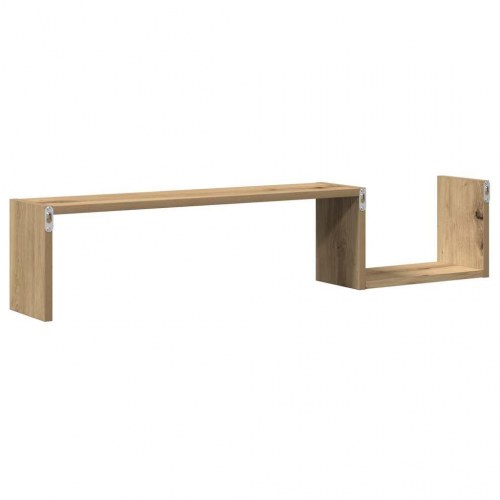 Væghylder 2 stk. 100×15×20 cm i konstrueret træ - kunsteg
