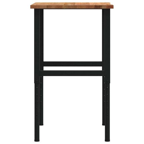 Arbejdsbænk 80x60x(71,5-98) cm massivt egetræ