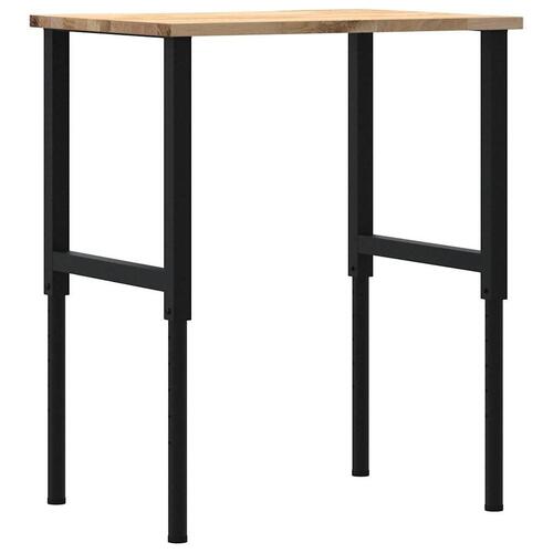 Arbejdsbænk 80x60x(71,5-98) cm massivt egetræ