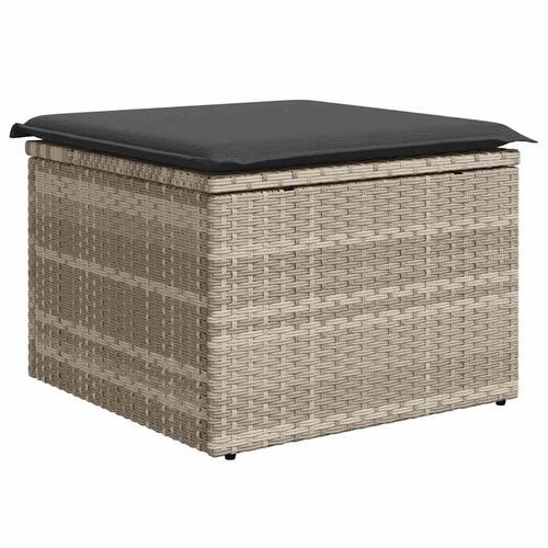 Sofasæt til haven 7 dele med hynder polyrattan lysegrå