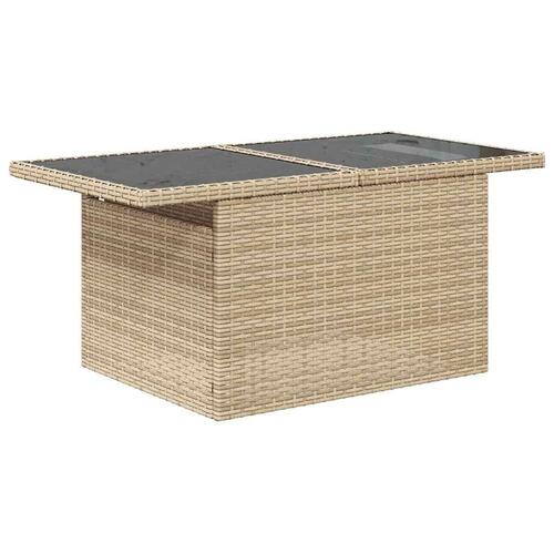 Sofasæt til haven 6 dele med hynder polyrattan beige