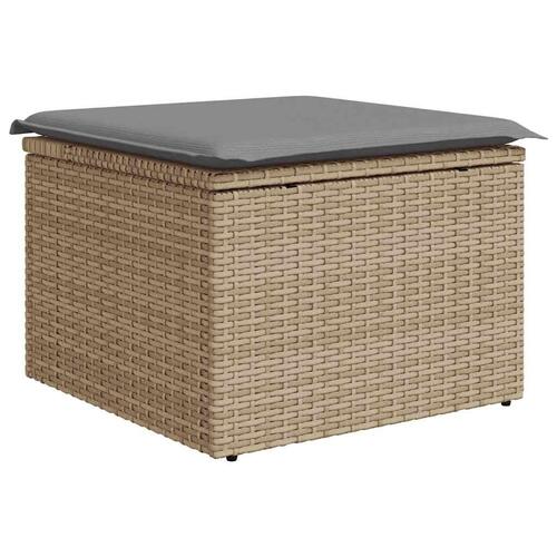 Sofasæt til haven 6 dele med hynder polyrattan beige