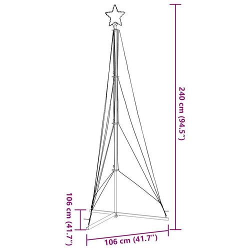 Juletræslys 483 LED'er 240 cm blå