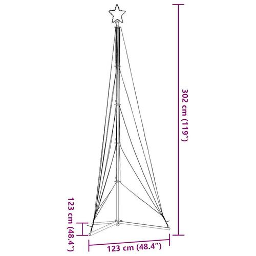 Juletræslys 525 LED'er 302 cm varmt hvidt lys