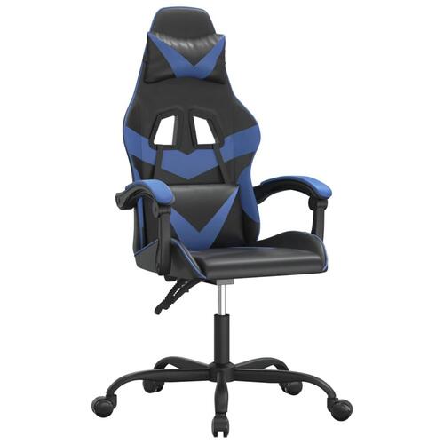 Gamingstol kunstlæder sort og blå