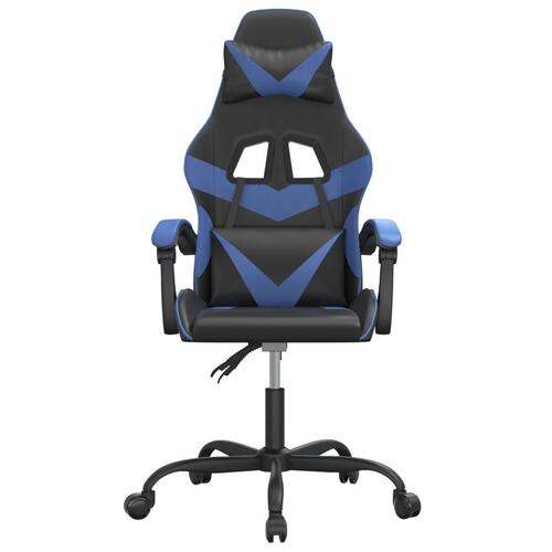 Gamingstol kunstlæder sort og blå