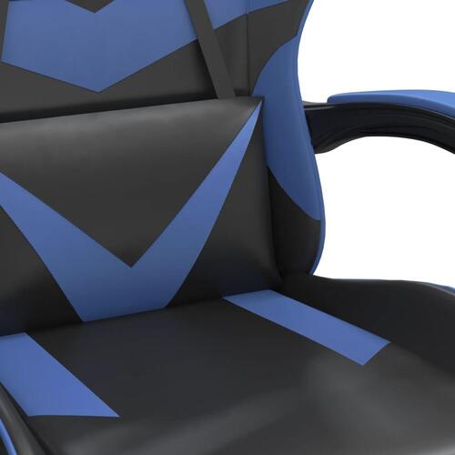 Gamingstol kunstlæder sort og blå