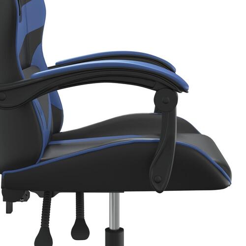 Gamingstol kunstlæder sort og blå