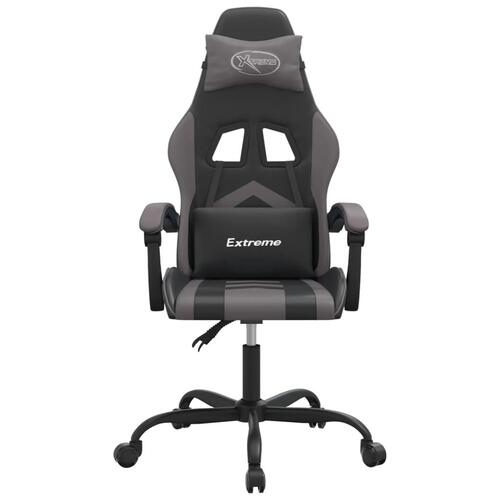 Gamingstol kunstlæder sort og grå