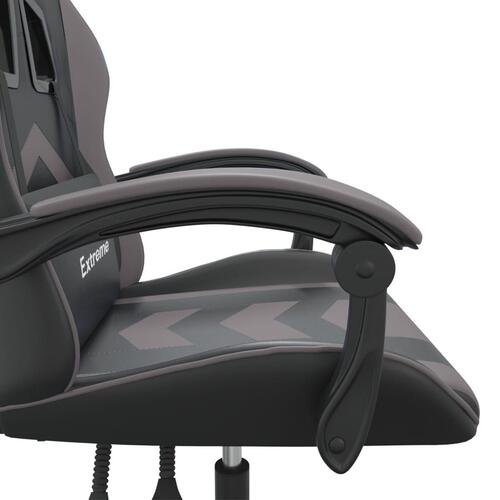 Gamingstol kunstlæder sort og grå