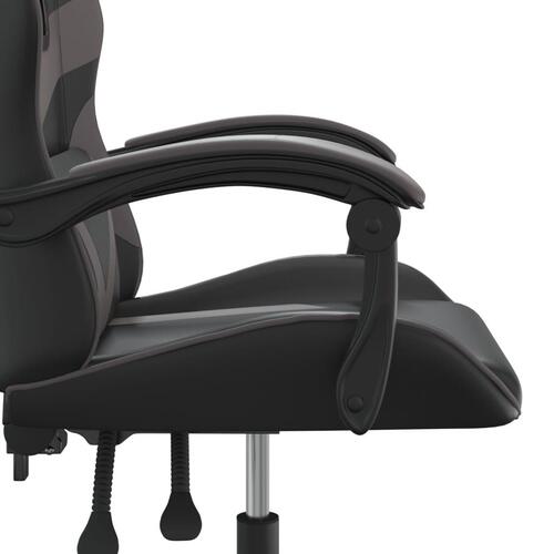 Gamingstol kunstlæder sort og grå