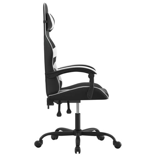 Gamingstol kunstlæder sort og hvid