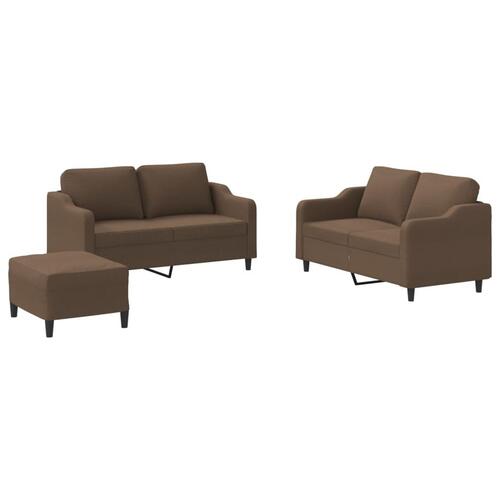 3 personers sofa med hynder stof brun