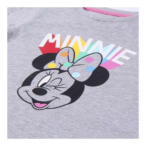 Langærmet T-shirt til Børn Minnie Mouse Grå 2 år