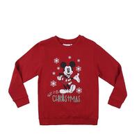 Sweaters uden Hætte til Børn Mickey Mouse Rød 8 år