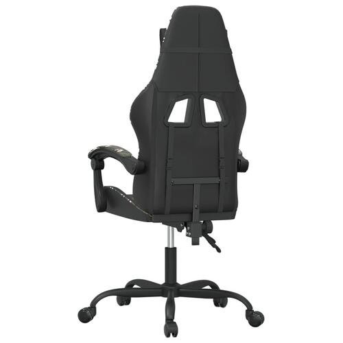 Drejelig gamingstol kunstlæder sort og camouflage