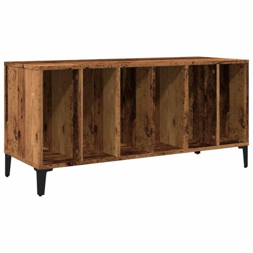 Vinylskab 100×38×48 cm i konstrueret træ - antikt trælook