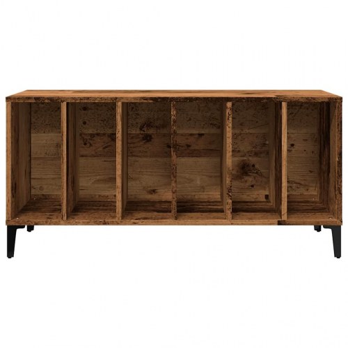 Vinylskab 100×38×48 cm i konstrueret træ - antikt trælook