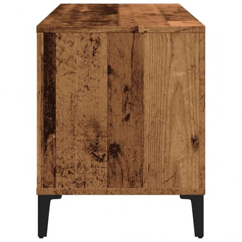 Vinylskab 100×38×48 cm i konstrueret træ - antikt trælook