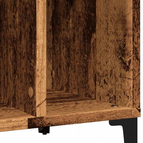 Vinylskab 100×38×48 cm i konstrueret træ - antikt trælook