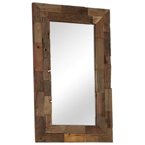 Spejl 50x80 cm massivt genbrugstræ