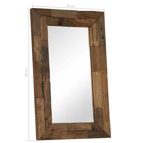 Spejl 50x80 cm massivt genbrugstræ