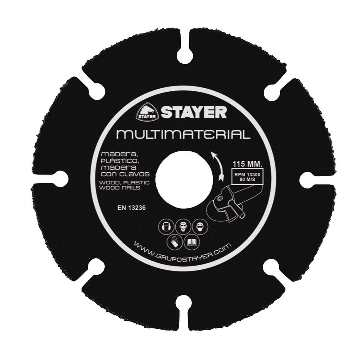 Stayer skæreskive Ø115 x 22,2 mm - multimateriale til vinkelsliber