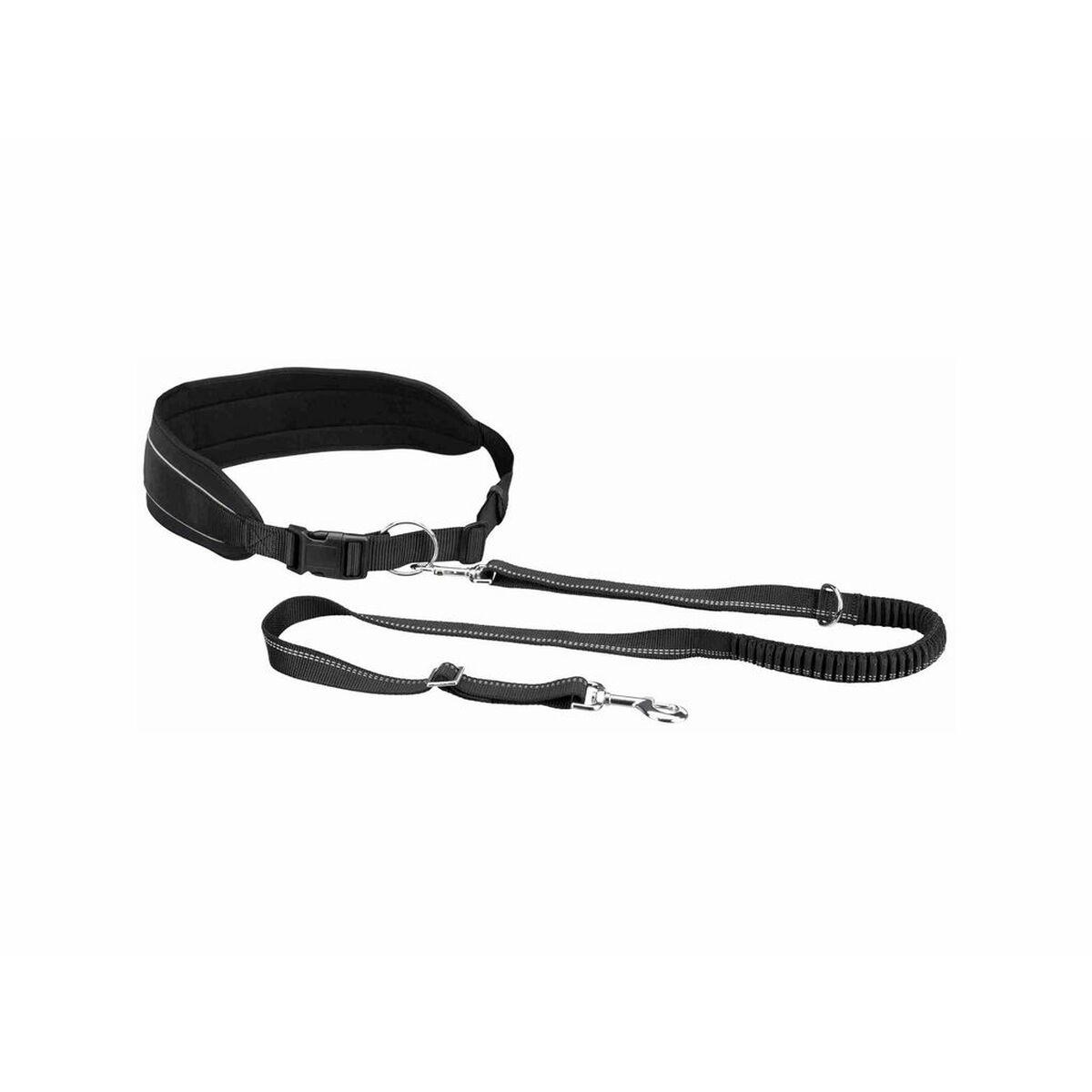 Trixie Waist belt with leash neoprene padded belt: 70-130 cm/9 cm leash: 1.20-1.50 m/25 mm graphite/black