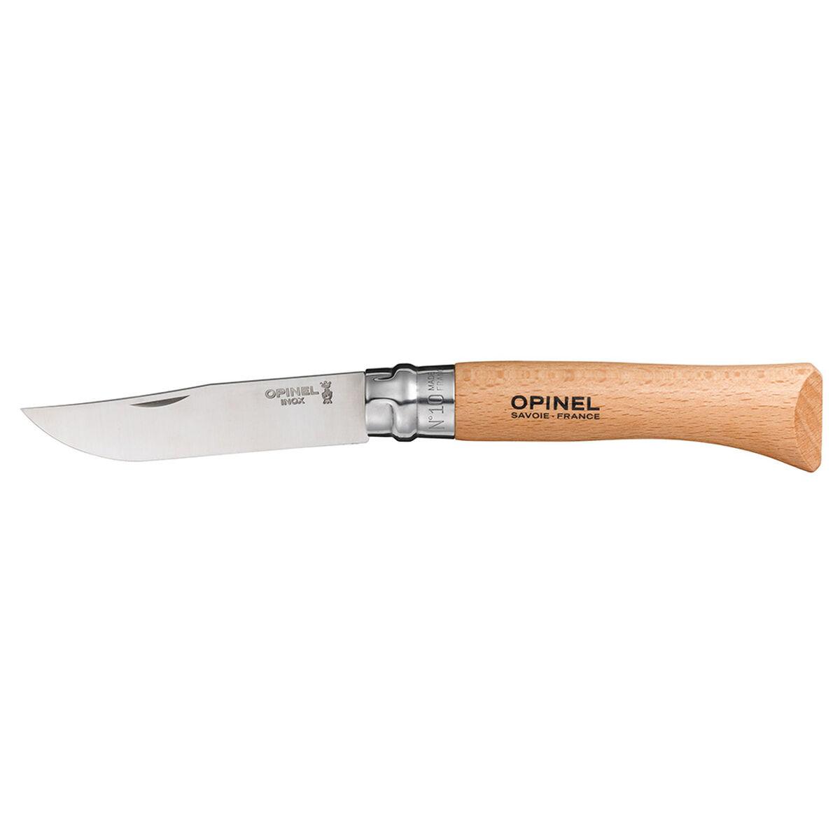 Opinel Nº10 lommekniv - rustfrit stål, birketræ, 10 cm